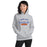 Woman wearing a Grand Oaks High School Grizzlies Sport Grey Classic Unisex Hoodie 96