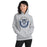 Woman wearing a Klein Collins High School Tigers Sport Grey Classic Unisex Hoodie 204