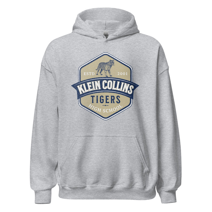 Klein Collins High School Tigers Sport Grey Classic Unisex Hoodie 216