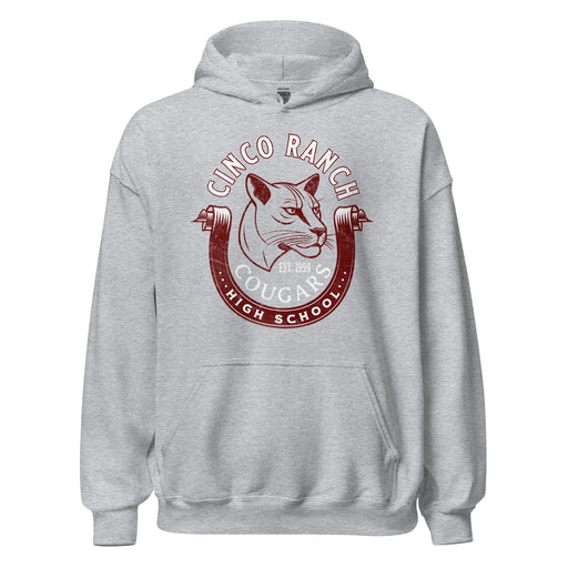 Cinco Ranch High School Cougars Sport Grey Classic Unisex Hoodie 206