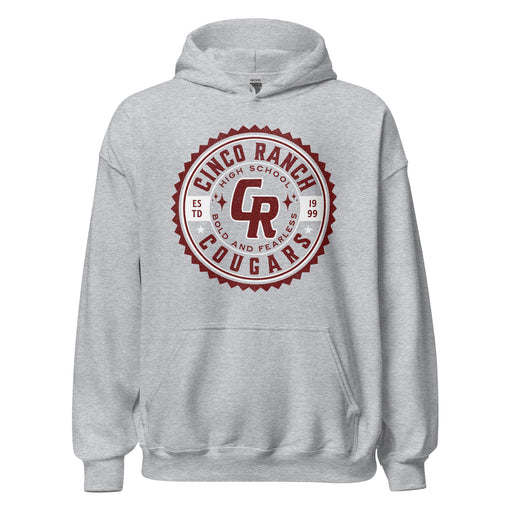 Cinco Ranch High School Cougars Sport Grey Classic Unisex Hoodie 216