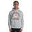 Man wearing a Cinco Ranch High School Cougars Sport Grey Classic Unisex Hoodie 218