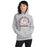 Woman wearing a Cinco Ranch High School Cougars Sport Grey Classic Unisex Hoodie 218