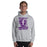 Man wearing a Morton Ranch High School Mavericks Sport Grey Classic Unisex Hoodie 214