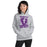 Woman wearing a Morton Ranch High School Mavericks Sport Grey Classic Unisex Hoodie 214