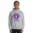 Man wearing a Morton Ranch High School Mavericks Sport Grey Classic Unisex Hoodie 220