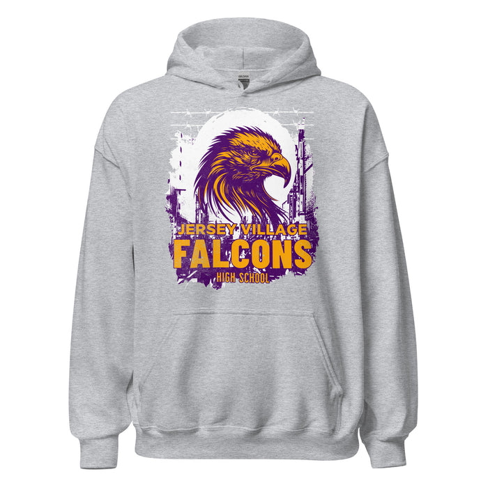 Jersey Village High School Falcons Sport Grey Classic Unisex Hoodie 202