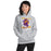 Woman wearing a Jersey Village High School Falcons Sport Grey Classic Unisex Hoodie 204