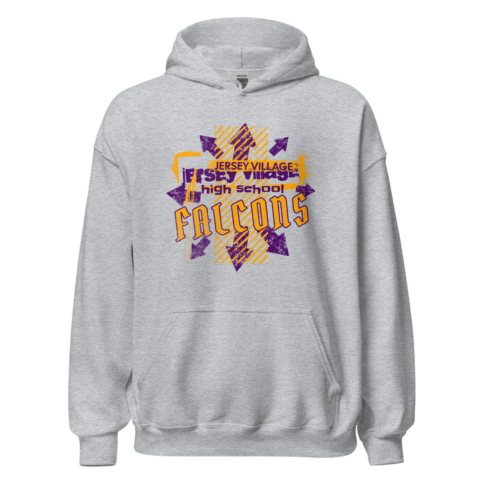 Jersey Village High School Falcons Sport Grey Classic Unisex Hoodie 205