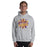 Man wearing a Jersey Village High School Falcons Sport Grey Classic Unisex Hoodie 205