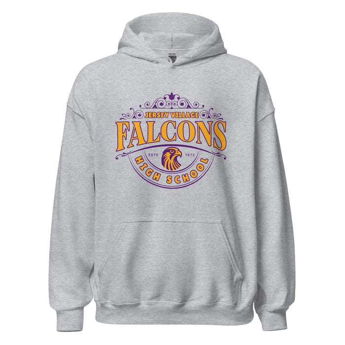 Jersey Village High School Falcons Sport Grey Classic Unisex Hoodie 214