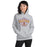 Woman wearing a Jersey Village High School Falcons Sport Grey Classic Unisex Hoodie 214