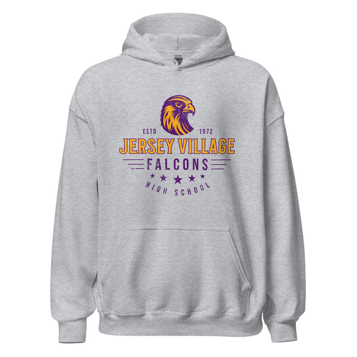 Jersey Village High School Falcons Sport Grey Classic Unisex Hoodie 215