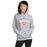 Woman wearing a Katy High School Tigers Sport Grey Classic Unisex Hoodie 211