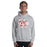 Man wearing a Katy High School Tigers Sport Grey Classic Unisex Hoodie 215