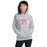 Woman wearing a Katy High School Tigers Sport Grey Classic Unisex Hoodie 215