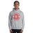 Man wearing a Katy High School Tigers Sport Grey Classic Unisex Hoodie 217