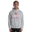 Man wearing a Katy High School Tigers Sport Grey Classic Unisex Hoodie 218