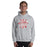 Man wearing a Katy High School Tigers Sport Grey Classic Unisex Hoodie 220