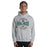 Man wearing The Woodlands High School Highlanders Sport Grey Classic Unisex Hoodie 217