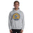 Man wearing Cypress Ranch High School Mustangs Sport Grey Classic Unisex Hoodie 202