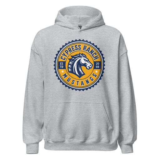 Cypress Ranch High School Mustangs Sport Grey Classic Unisex Hoodie 204