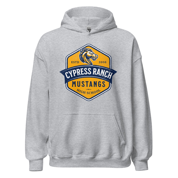 Cypress Ranch High School Mustangs Sport Grey Classic Unisex Hoodie 210