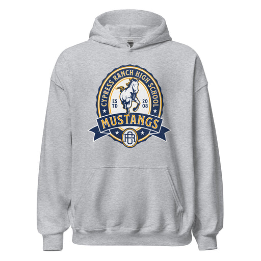 Cypress Ranch High School Mustangs Sport Grey Classic Unisex Hoodie 213