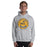 Man wearing Cypress Ranch High School Mustangs Sport Grey Classic Unisex Hoodie 216