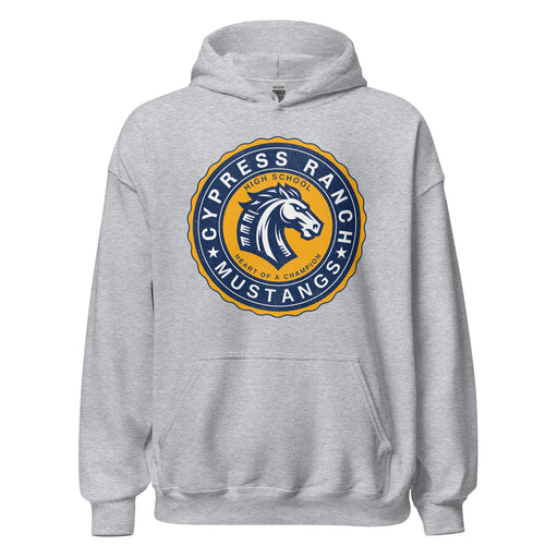 Cypress Ranch High School Mustangs Sport Grey Classic Unisex Hoodie 218