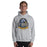 Man wearing Cypress Ranch High School Mustangs Sport Grey Classic Unisex Hoodie 220