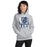 Woman wearing Cypress Ridge High School Rams Sport Grey Classic Unisex Hoodie 202 