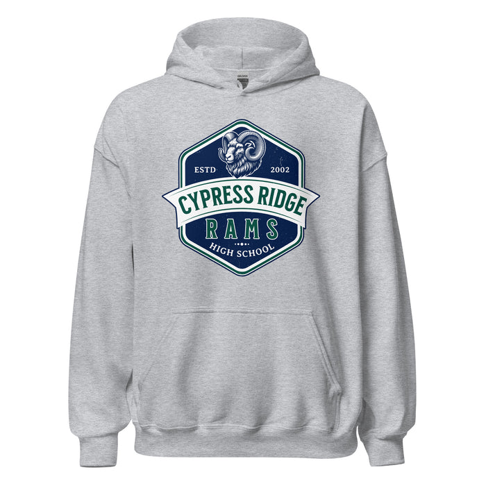 Cypress Ridge High School Rams Sport Grey Classic Unisex Hoodie 209