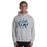 Man wearing Cypress Ridge High School Rams Sport Grey Classic Unisex Hoodie 210