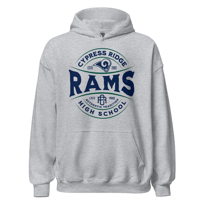 Cypress Ridge High School Rams Sport Grey Classic Unisex Hoodie 218