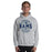 Man wearing Cypress Ridge High School Rams Sport Grey Classic Unisex Hoodie 218