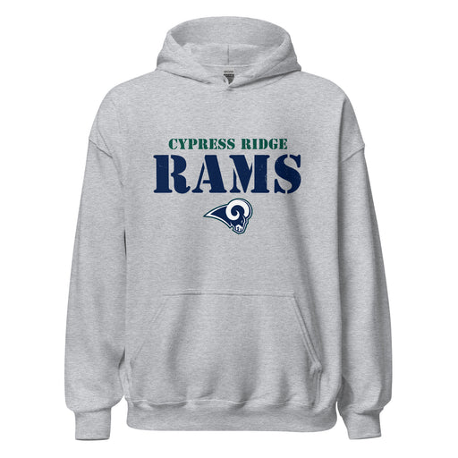 Cypress Ridge High School Rams Sport Grey Classic Unisex Hoodie 222