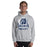 Man wearing Flower Mound High School Jaguars Sport Grey Classic Unisex Hoodie 202