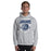 Man wearing Flower Mound High School Jaguars Sport Grey Classic Unisex Hoodie 204