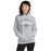 Woman wearing Flower Mound High School Jaguars Sport Grey Classic Unisex Hoodie 211