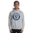 Man wearing Flower Mound High School Jaguars Sport Grey Classic Unisex Hoodie 216