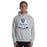 Man wearing Flower Mound High School Jaguars Sport Grey Classic Unisex Hoodie 219