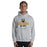 Man wearing Hastings High School Bears Sport Grey Classic Unisex Hoodie 217