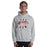 Man wearing Lewisville High School Farmers Grey Classic Unisex Hoodie 210