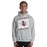 Man wearing Lewisville High School Farmers Grey Classic Unisex Hoodie 223