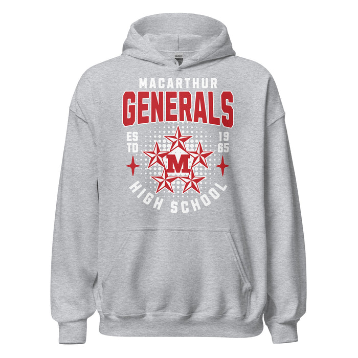 MacArthur High School Generals Grey Classic Unisex Hoodie 204