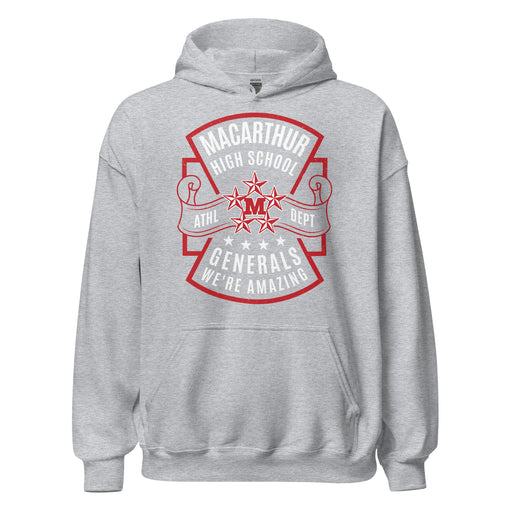 MacArthur High School Generals Grey Classic Unisex Hoodie 207