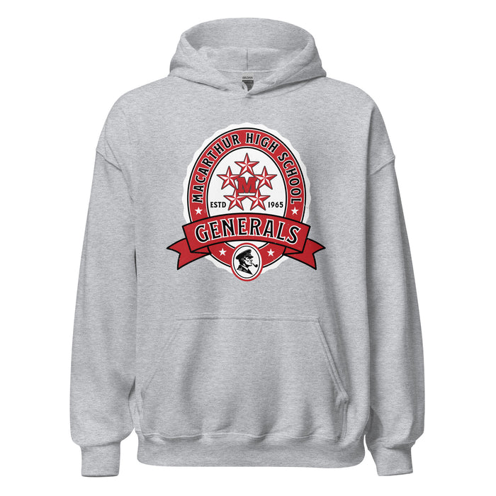 MacArthur High School Generals Grey Classic Unisex Hoodie 212