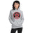 Woman wearing MacArthur High School Generals Grey Classic Unisex Hoodie 220