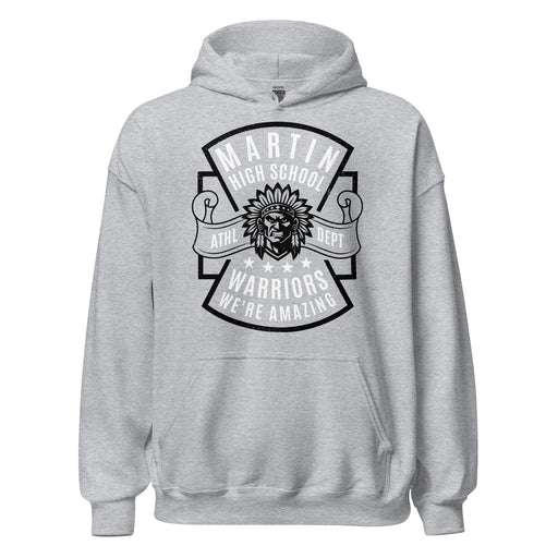 Martin High School Warriors Grey Classic Unisex Hoodie 207